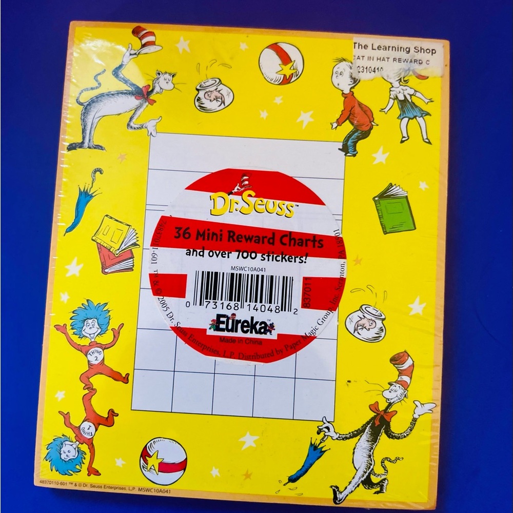 The Learning Store Dr Seuss:  36 mini reward charts w 700 stickers. New & sealed